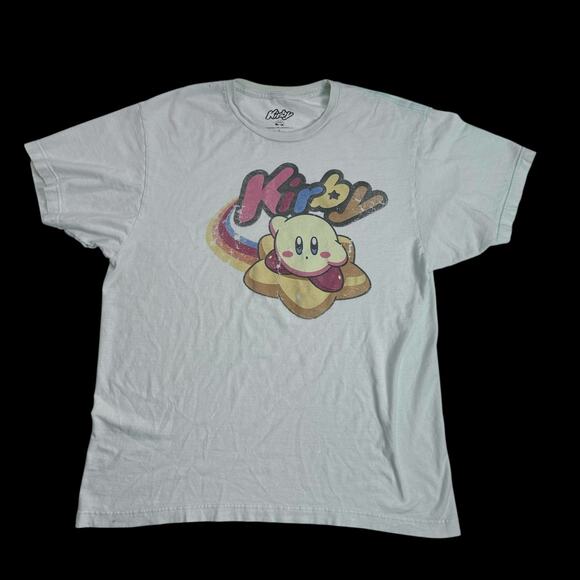 Kirby Retro Rainbow Star Graphic T-Shirt Men’s Size L Nintendo HAL Laboratory - Picture 10 of 12